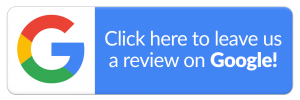A Google review button with the text "Click here to leave us a review on Google!" on a white and blue background.